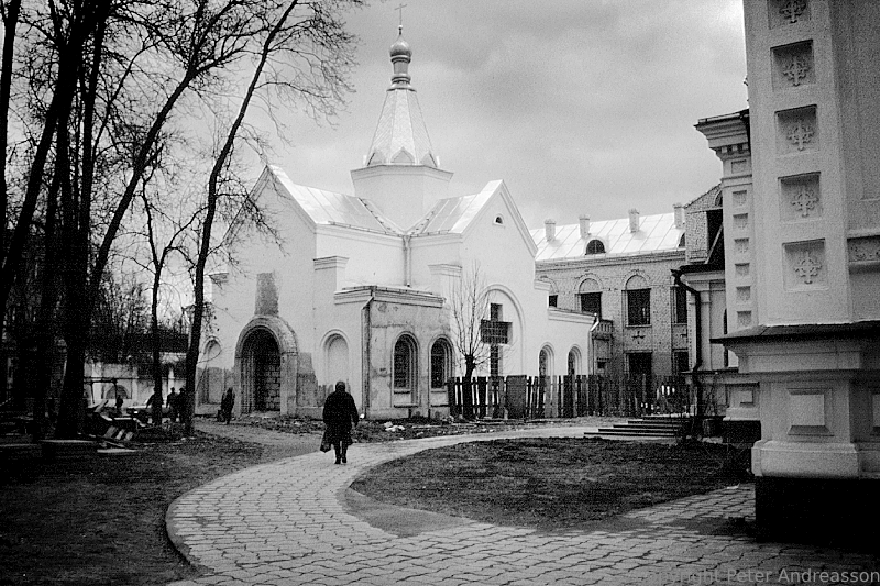 En liten ryskortodox kyrka i en by strax utanför Minsk.